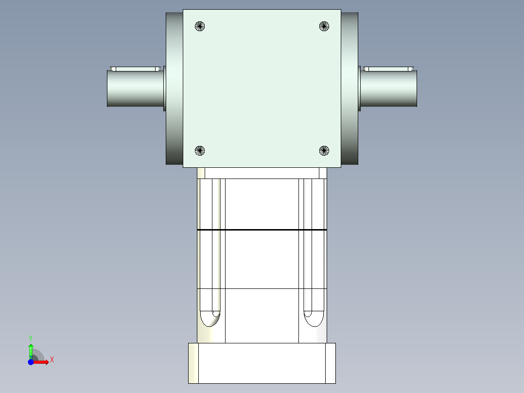 换向器PW140双轴 PGH115-L2 24-110-145-M8前视图