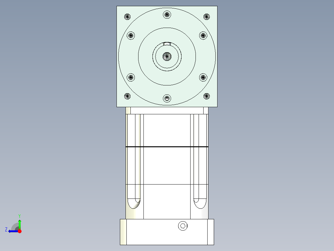 换向器PW140双轴 PGH115-L2 24-110-145-M8右视图