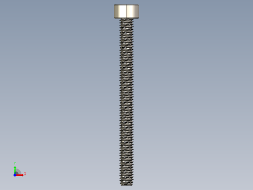Screw_DIN_912_M2.5x30F_A2.STEP公制内六角螺钉前视缩略图