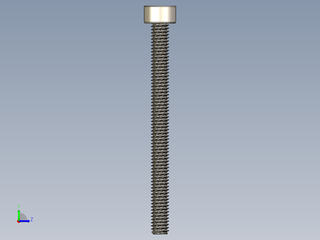 Screw_DIN_912_M2.5x30F_A2.STEP公制内六角螺钉左视图