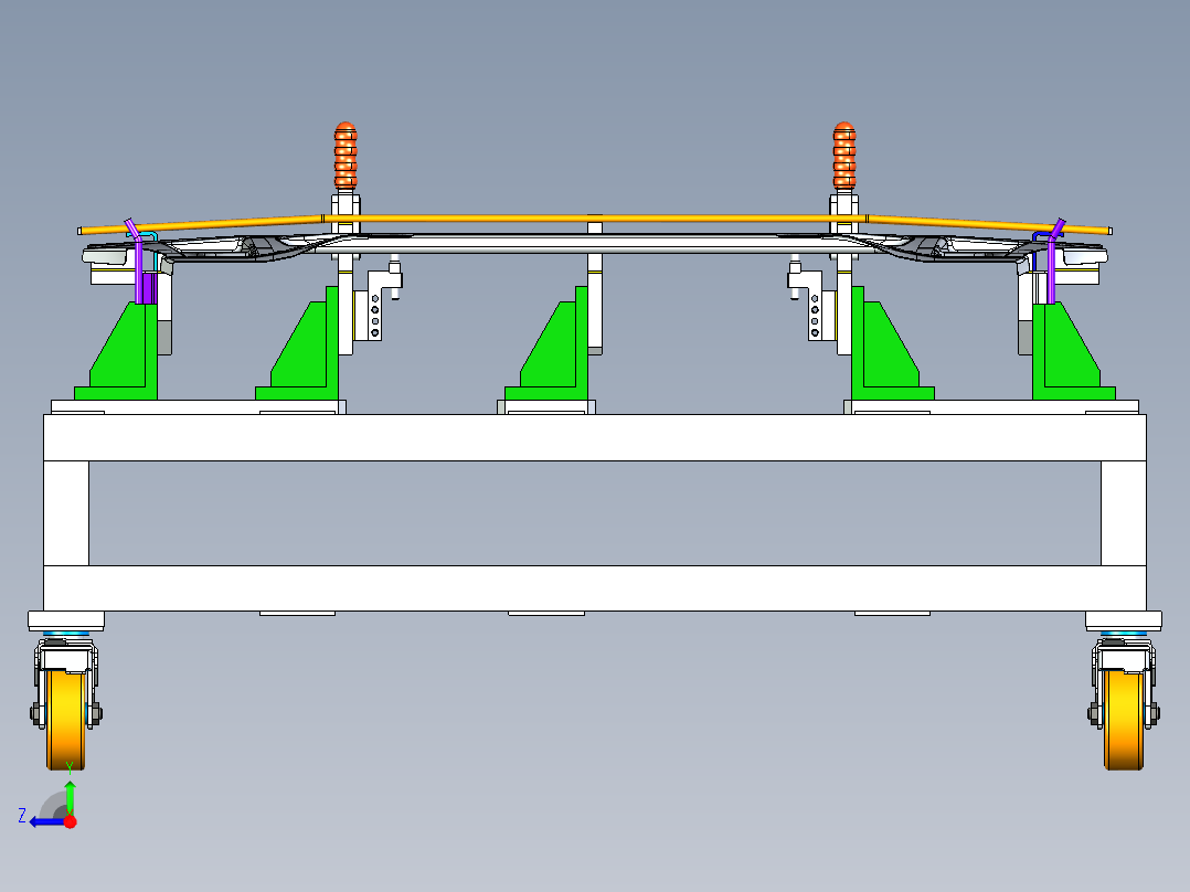 焊接工装架小车右视图