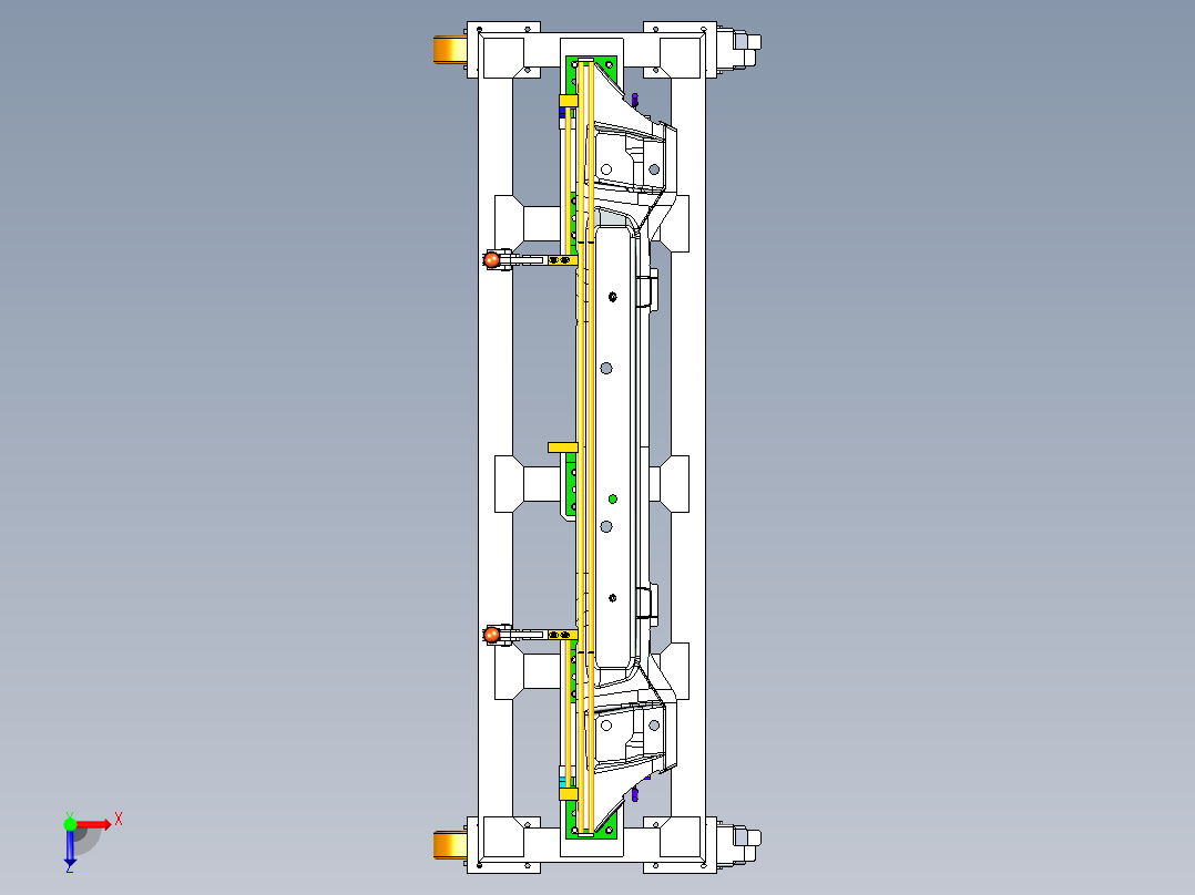 焊接工装架小车俯视图