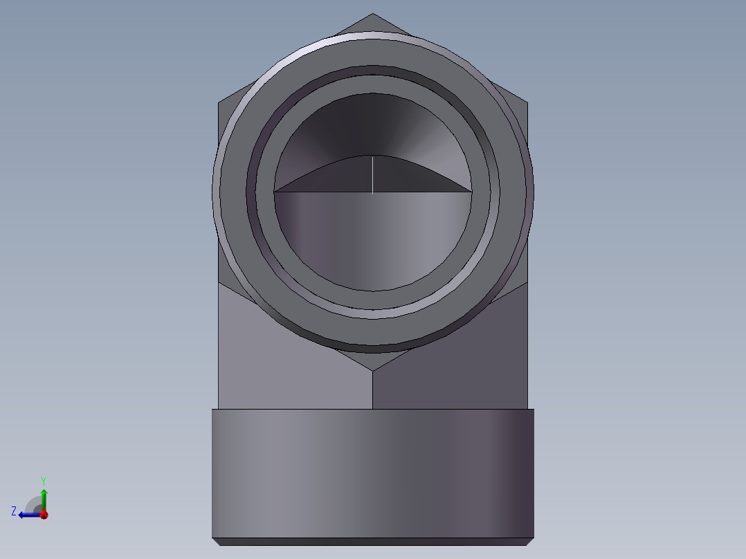 弯接头-W、1D9-52右视图