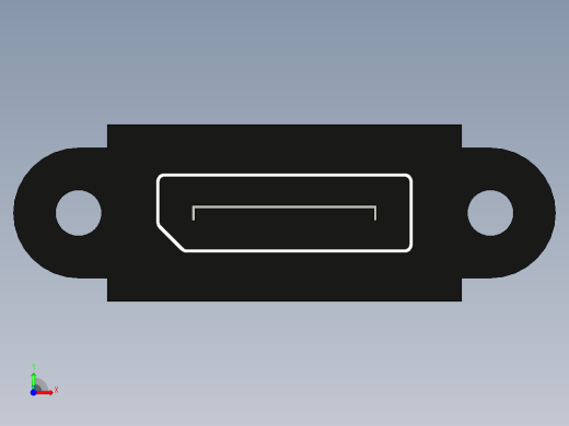 显示端口法兰适配器12前视缩略图