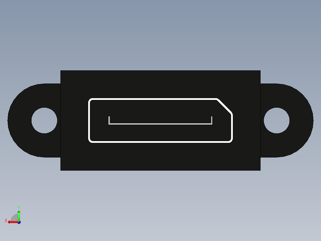 显示端口法兰适配器12后视图