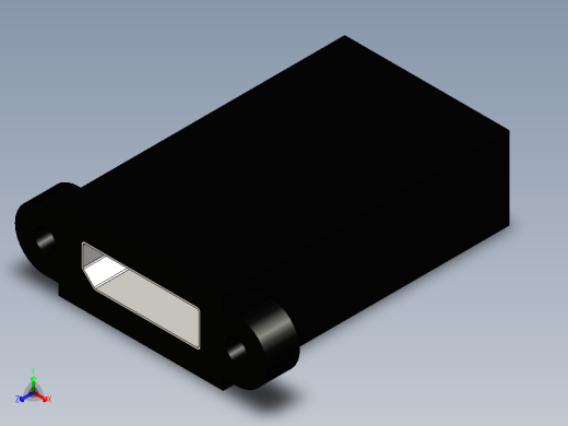 显示端口法兰适配器12正等轴测缩略图