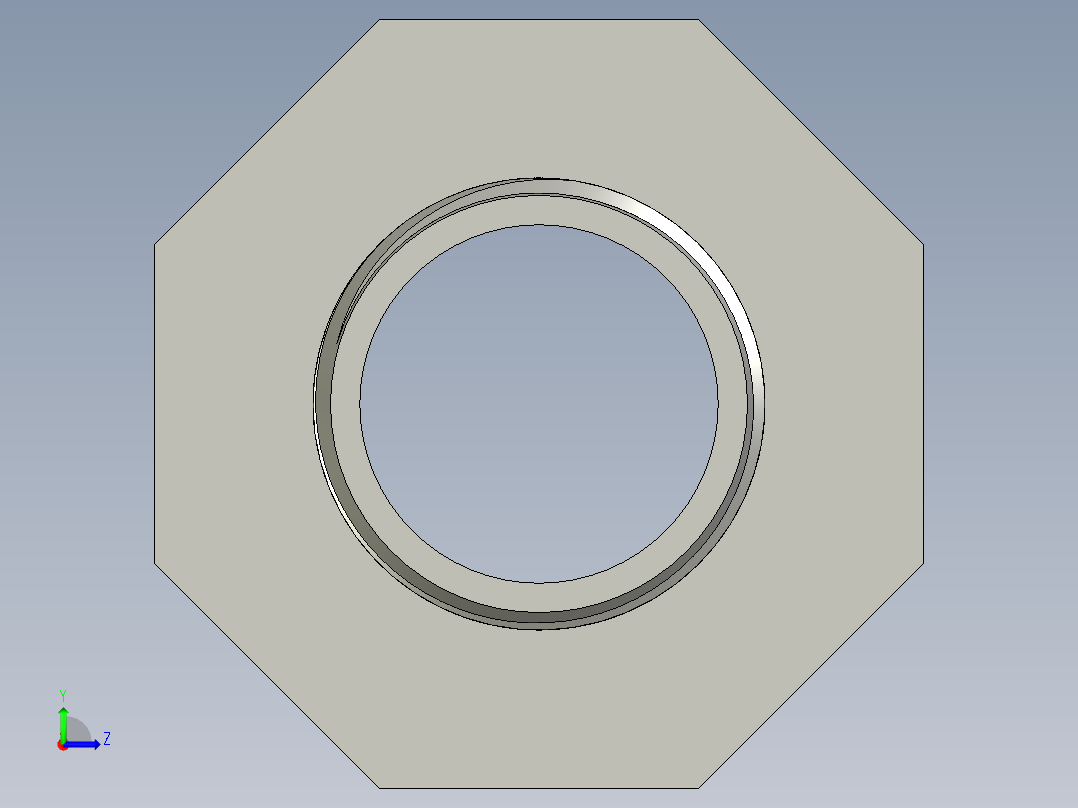 螺纹管对丝-六角异径 DN32-DN20左视图