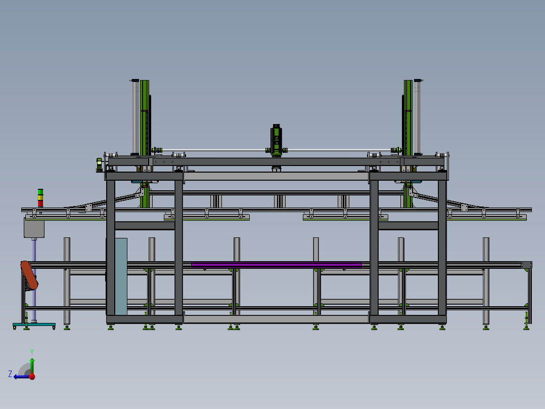 重载上料桁架机械手集成  sw18右视图