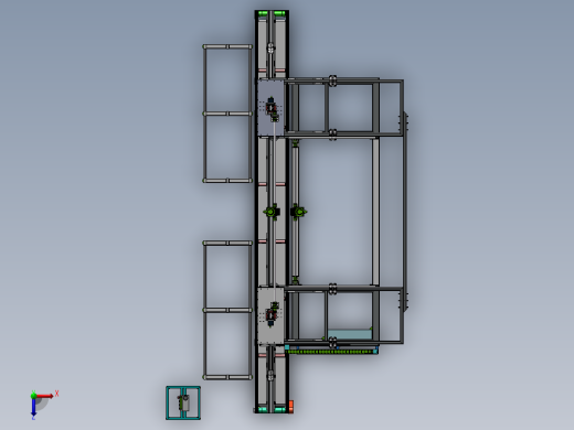 重载上料桁架机械手集成  sw18俯视缩略图