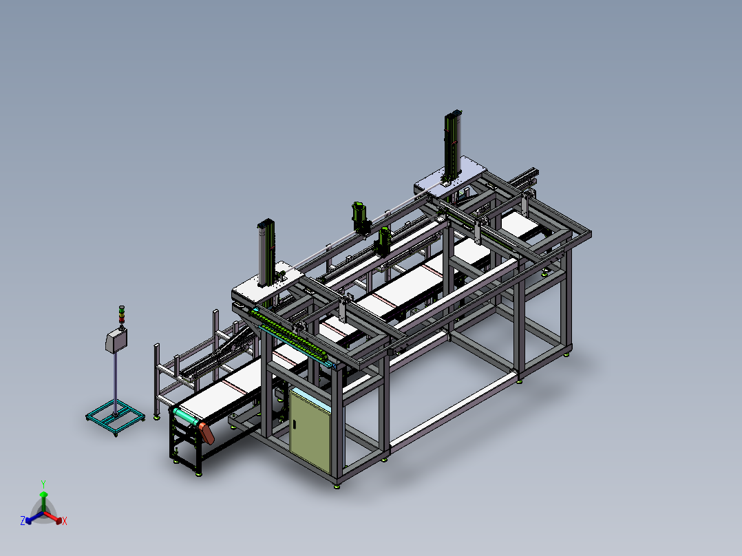 重载上料桁架机械手集成  sw18正等轴测图