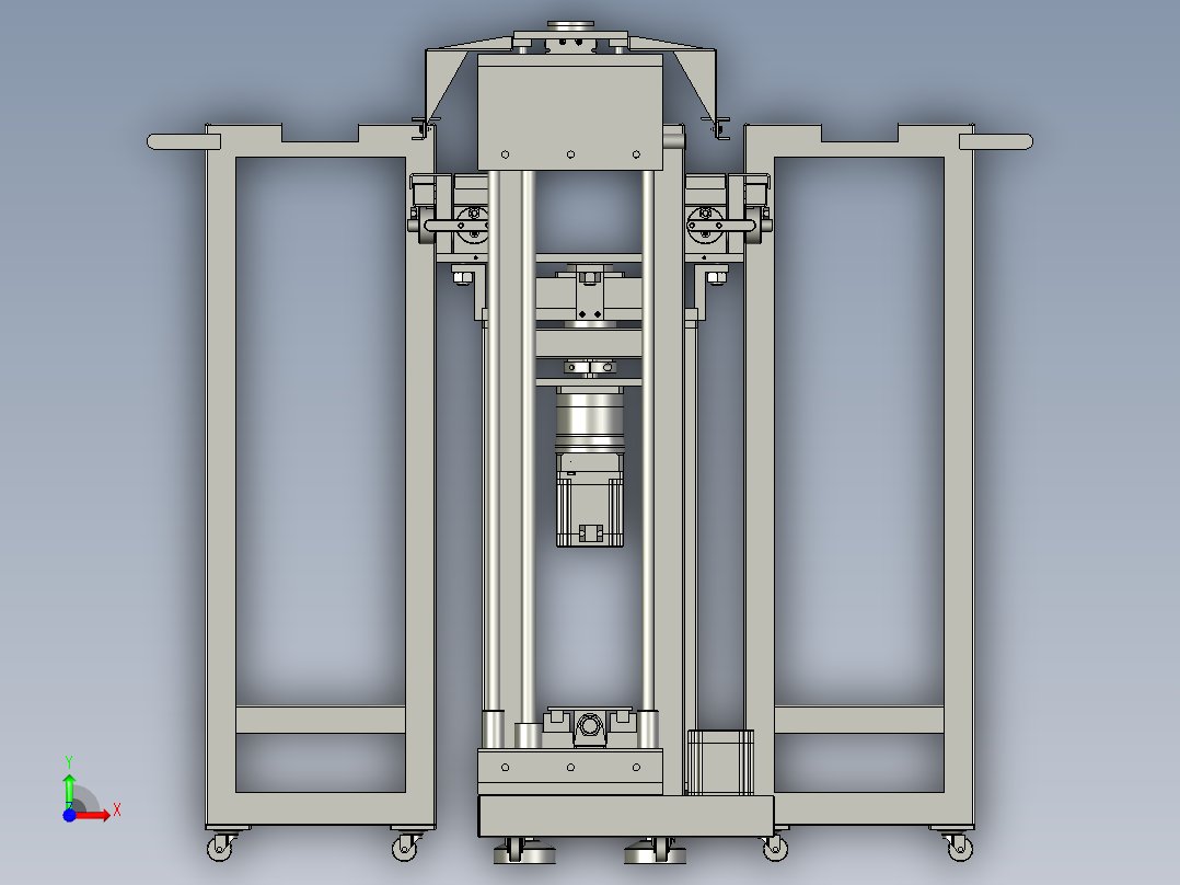 旋转缓存机构前视图
