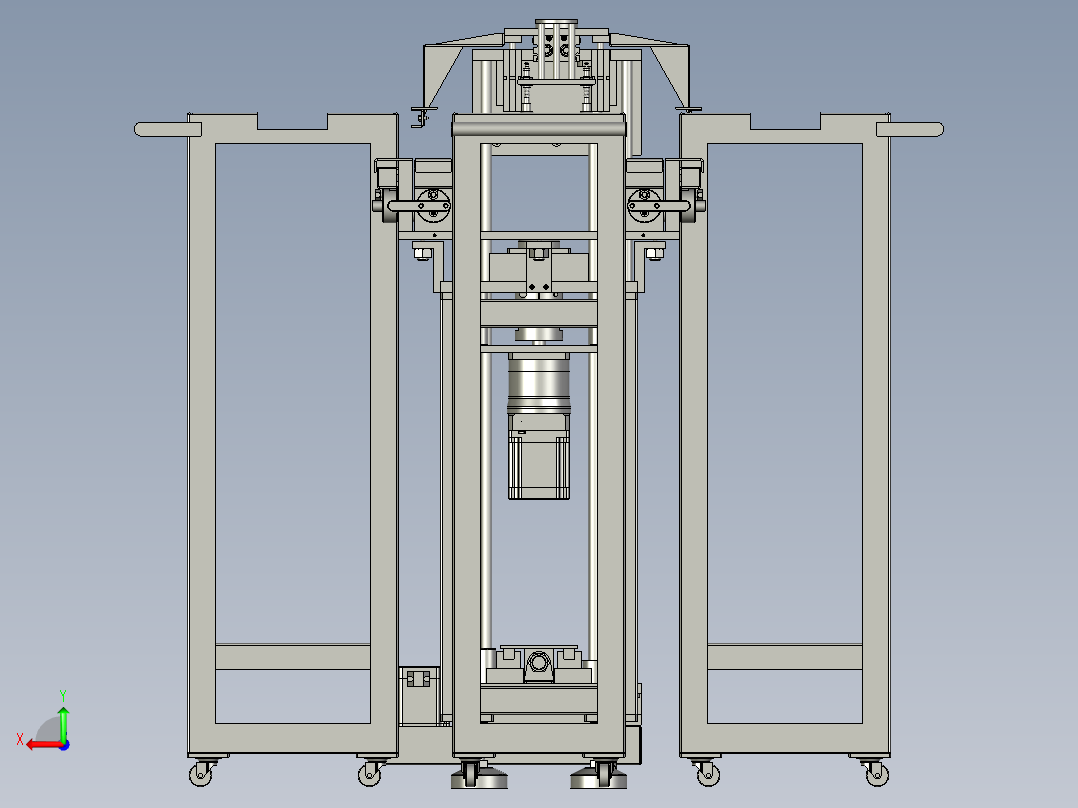 旋转缓存机构后视图