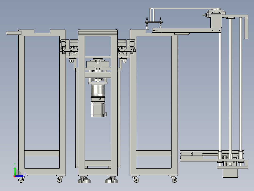 旋转缓存机构左视图