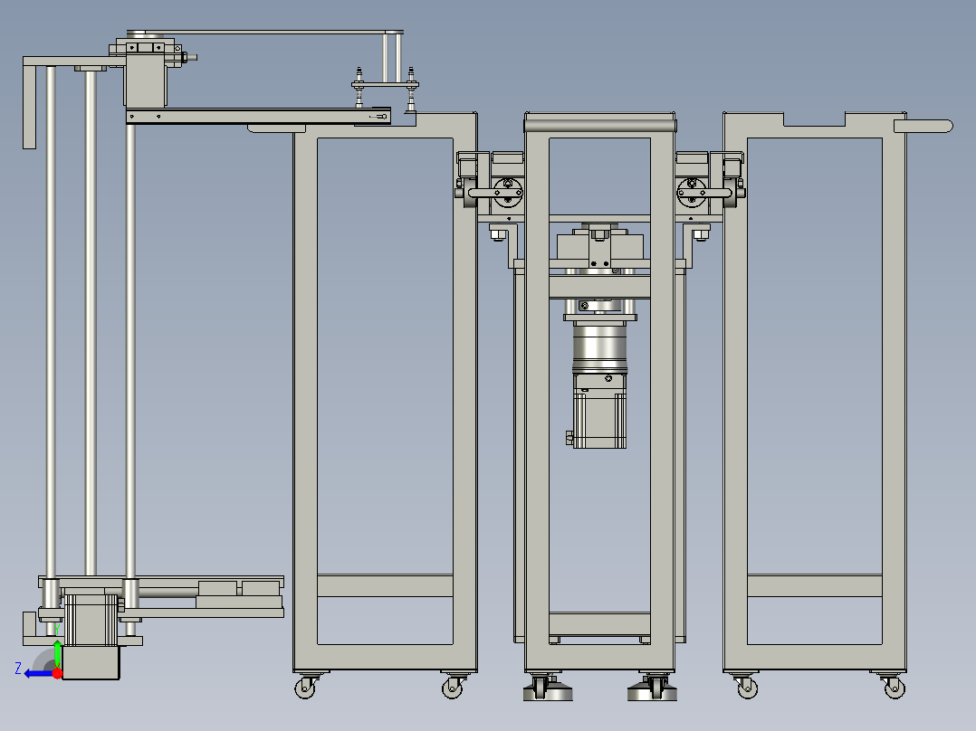 旋转缓存机构右视图