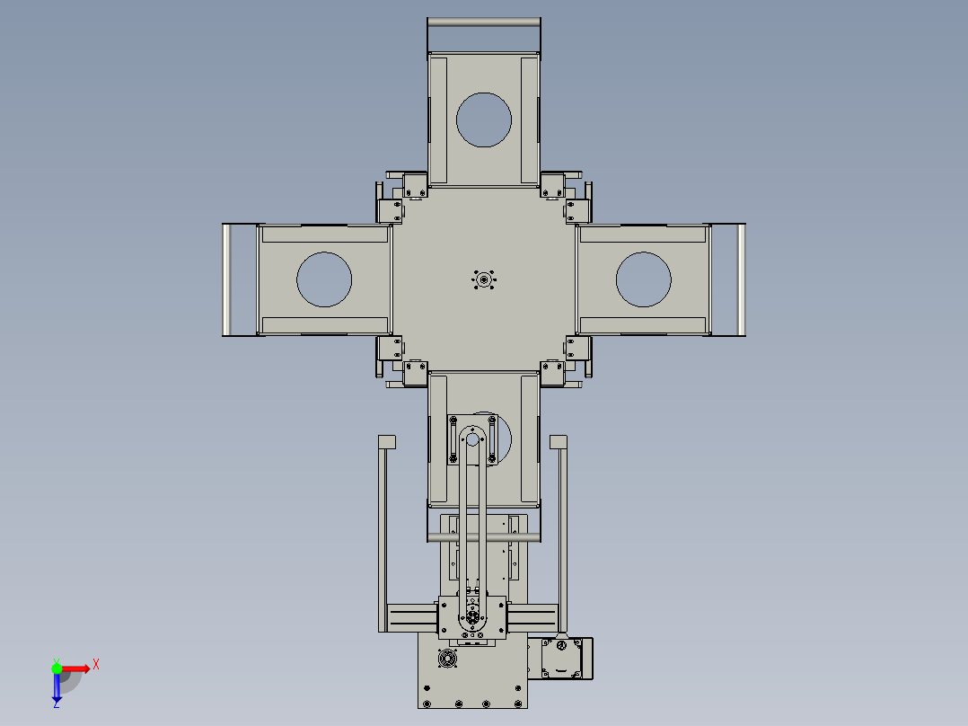 旋转缓存机构俯视图