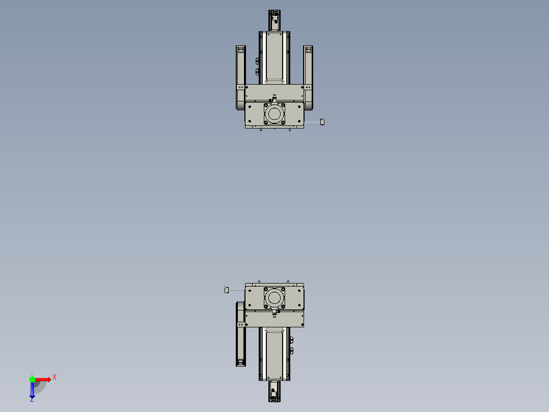 裁切组件俯视图