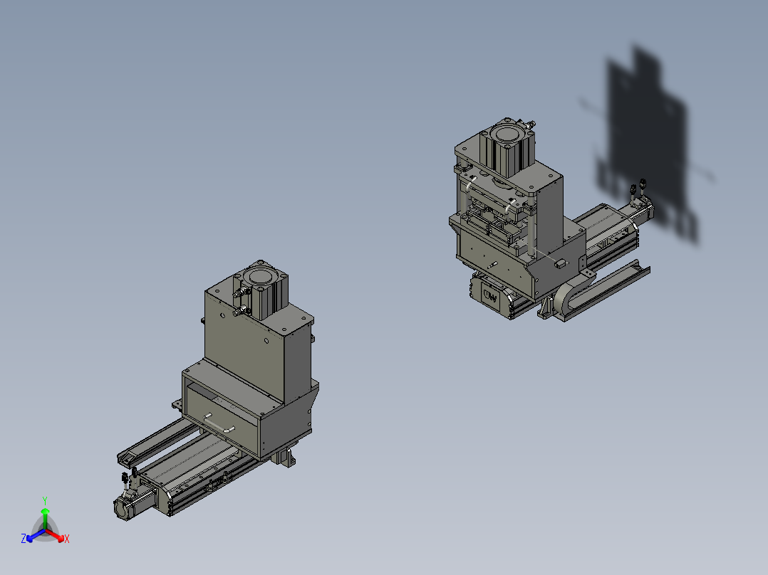 裁切组件正等轴测图