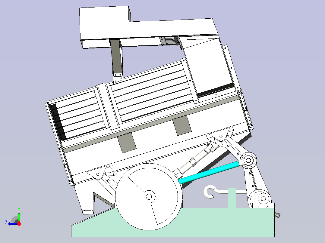 谷物分离机设计右视图