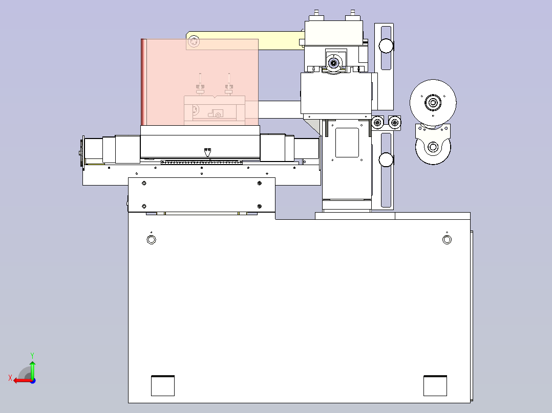 DK系列线切割机3D图纸三维模型后视图