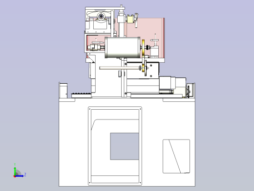 DK系列线切割机3D图纸三维模型左视缩略图