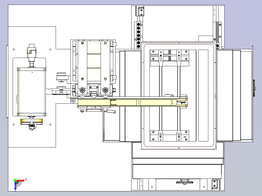 DK系列线切割机3D图纸三维模型俯视图