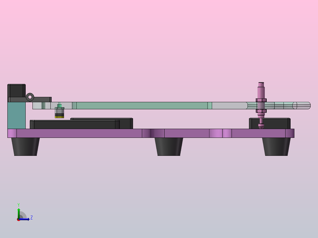 13-15寸笔记本电脑压紧治具左视图