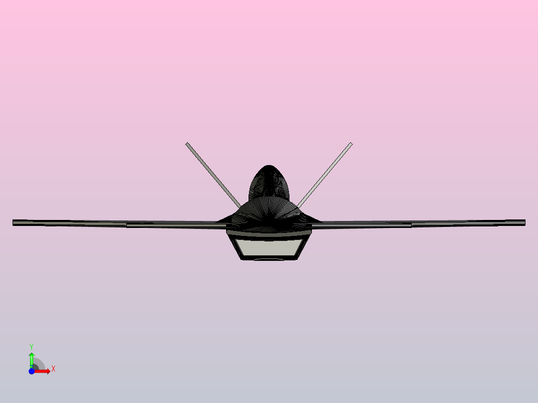 jet-fighter fj delta飞机前视图