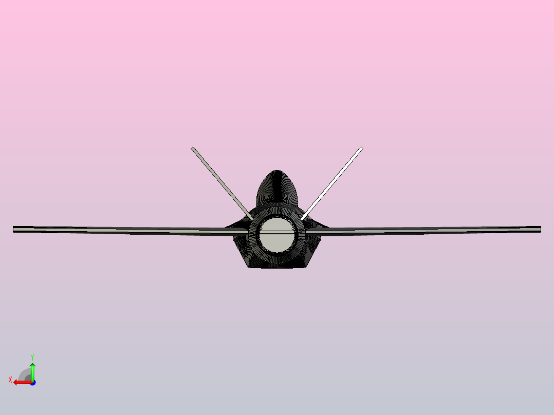 jet-fighter fj delta飞机后视图