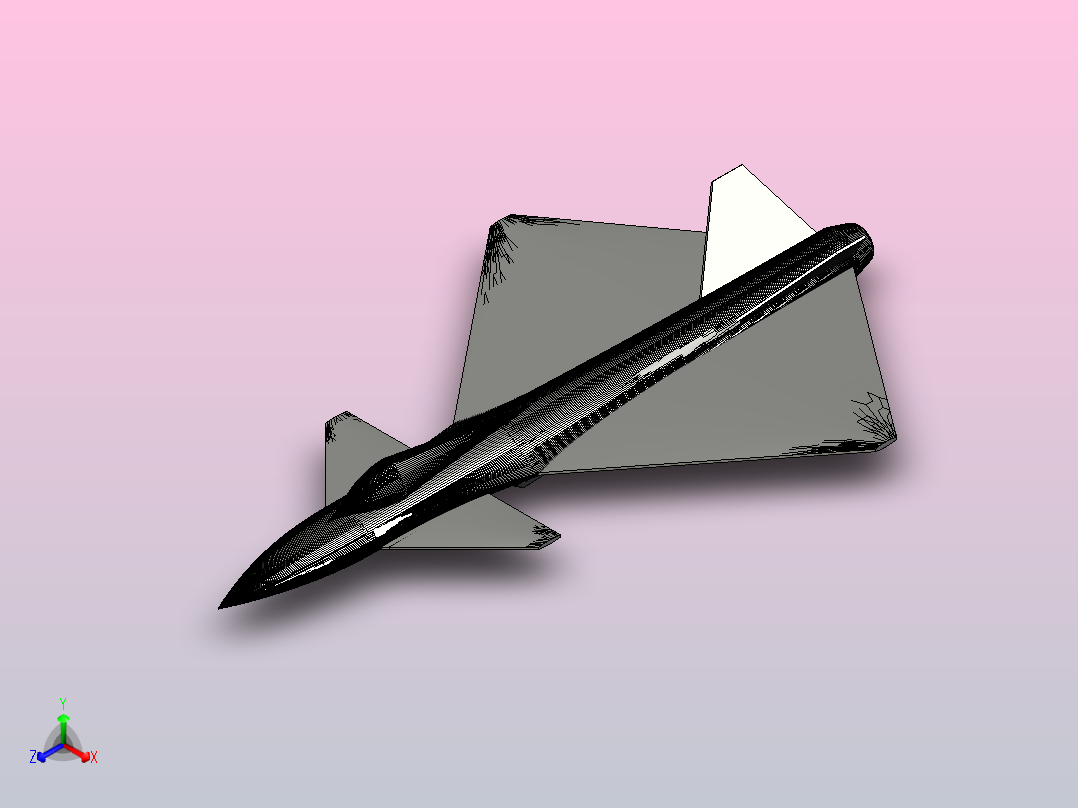 jet-fighter fj delta飞机正等轴测图