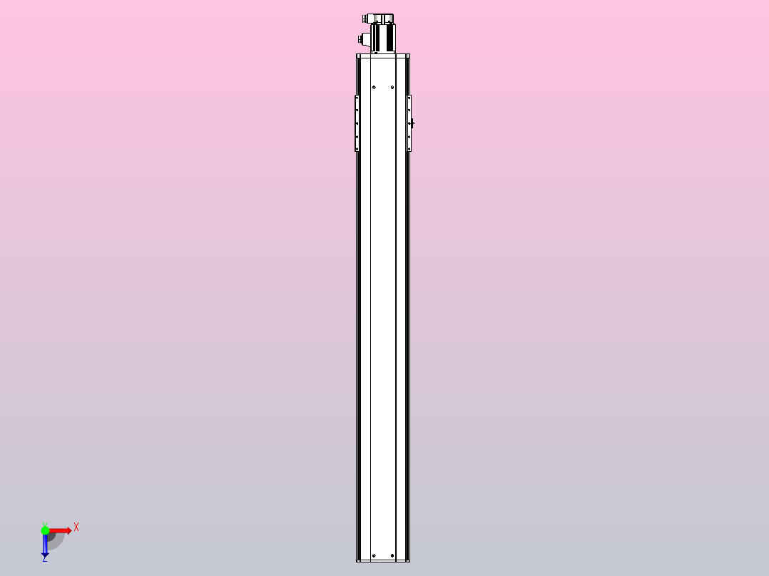 日规模组半封闭丝杆TPA-HNR-220D-3210C-L1600-M-Y-P1K-N3俯视图