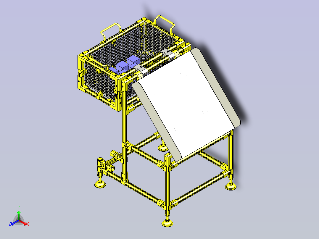 一款工件储料器＆传送装置3D模型正等轴测图