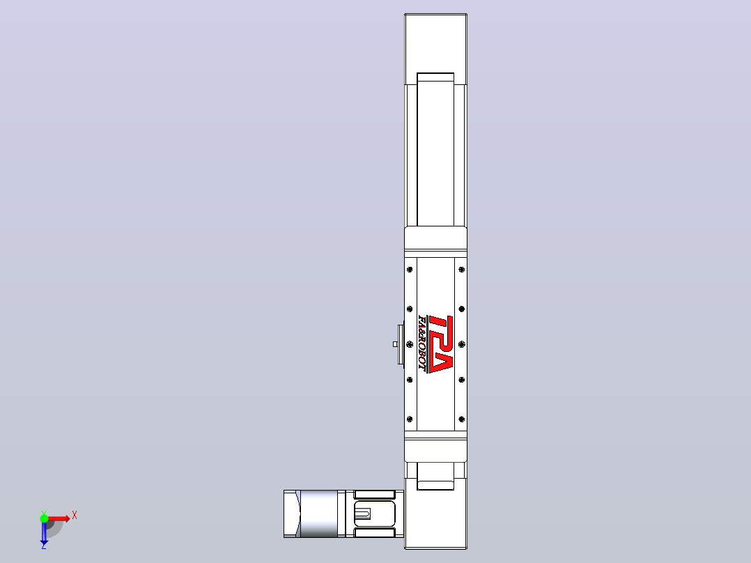 伺服电机集成皮带传动直线执行器TPA-OCB-80-140-L150-DL-J60-N3俯视图