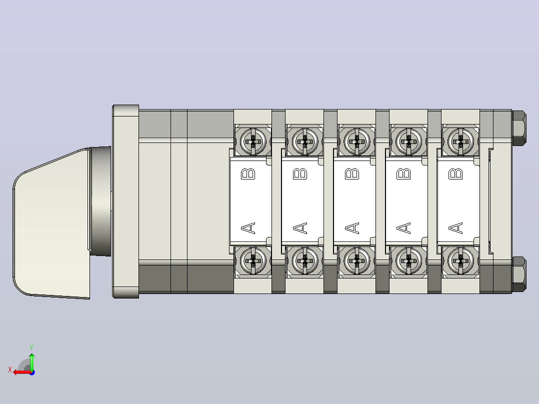 LW112-16-5万能转换开关三维模型202011后视图