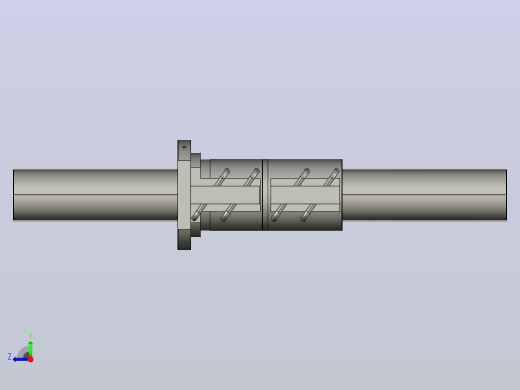 CMFZD16032-5滚珠丝杆3D模型右视缩略图