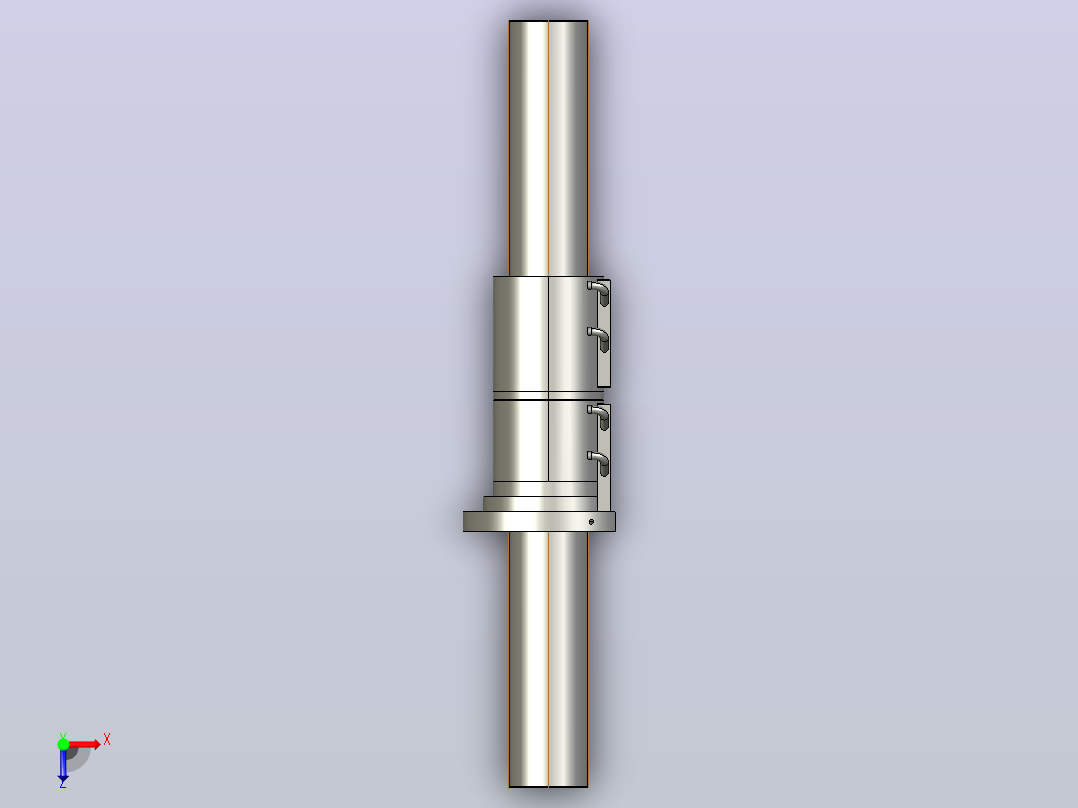 CMFZD16032-5滚珠丝杆3D模型俯视图