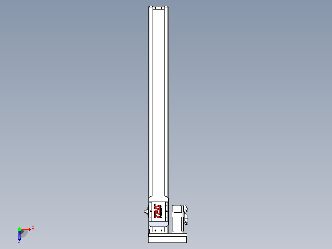 滚珠丝杠直线轴带导轨全封闭TPA-HCR-65S-1610C-L600-MR-Y-P10-N3俯视图