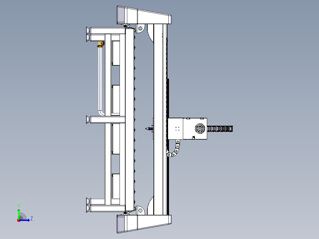 CNC 雕刻机左视图
