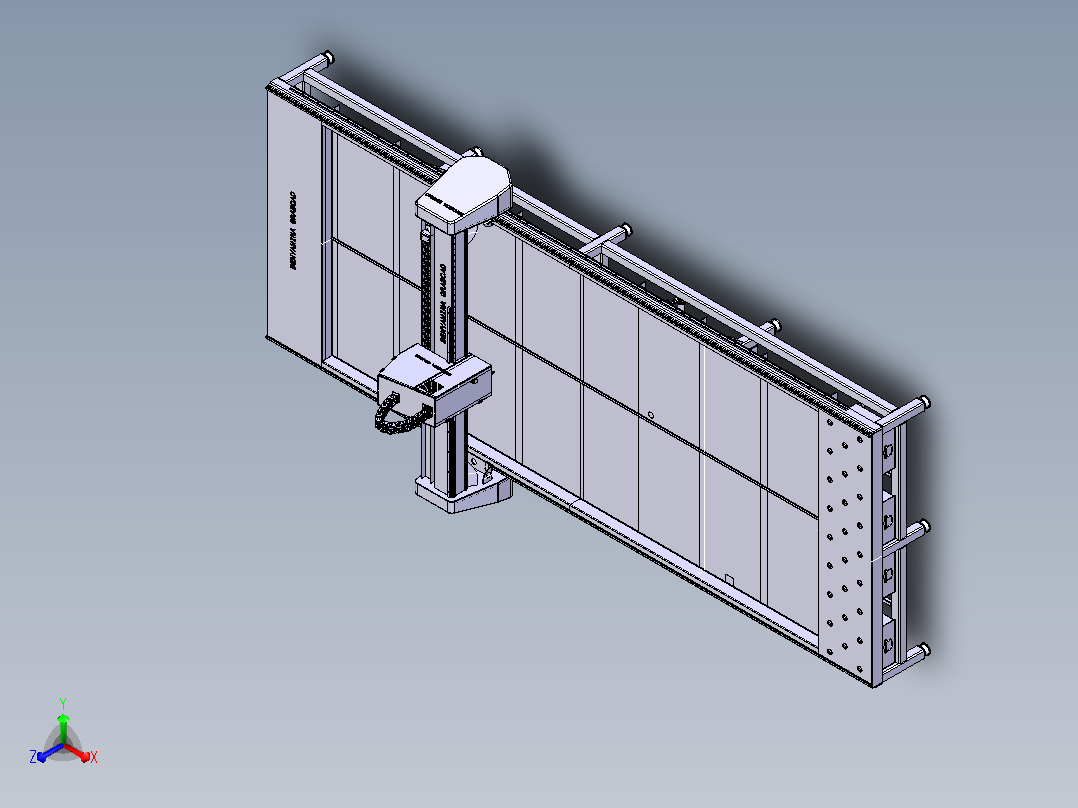 CNC 雕刻机正等轴测图