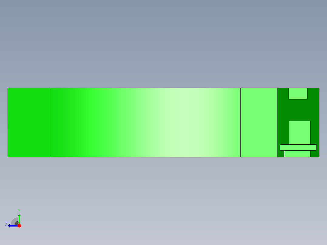 ZWGD-SC881-K325-TA30-R500-N1-C1磁性转弯轨道右视图