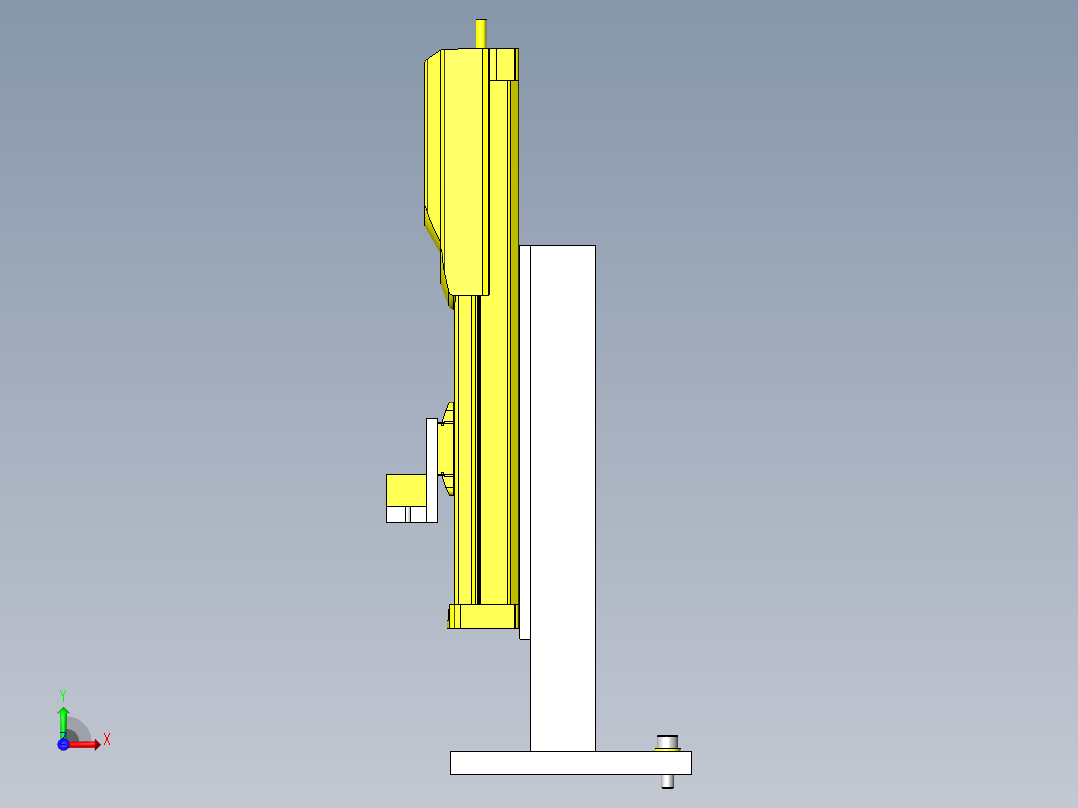 工件更换机构前视图