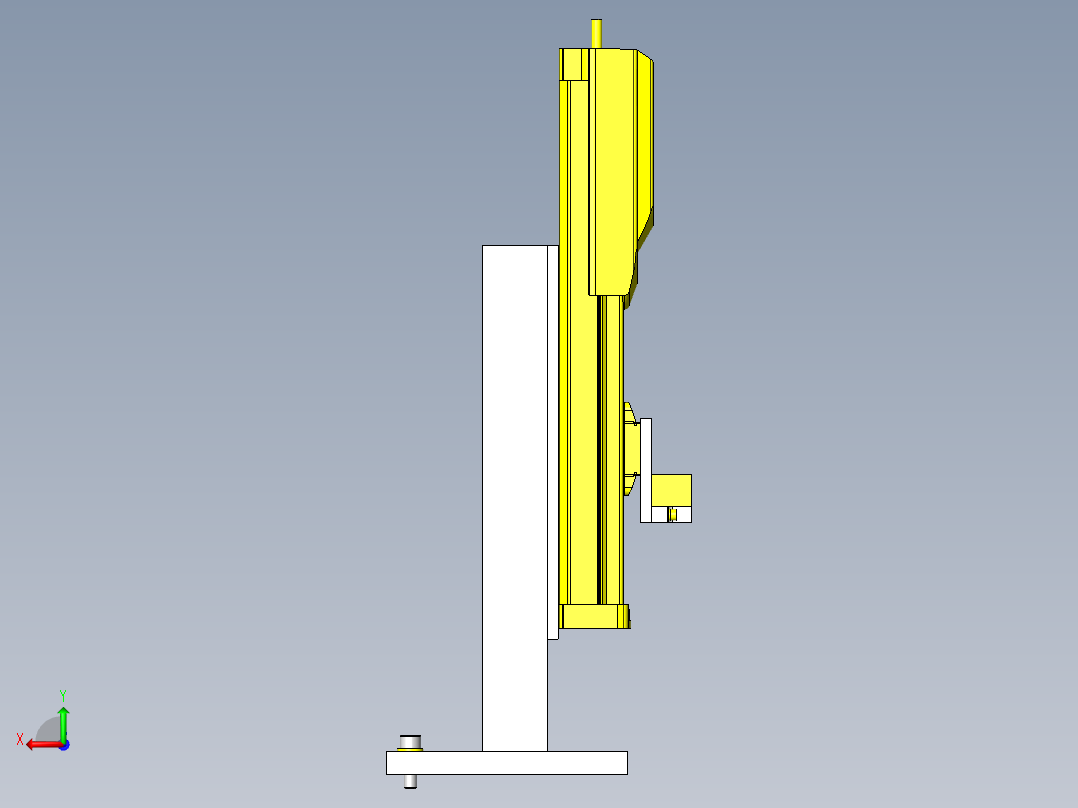 工件更换机构后视图