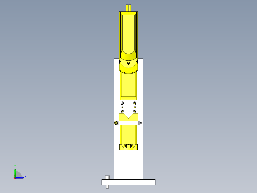 工件更换机构左视图