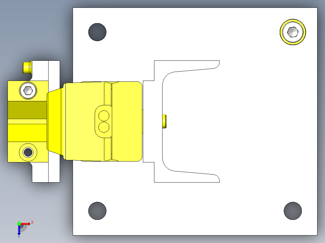 工件更换机构俯视图