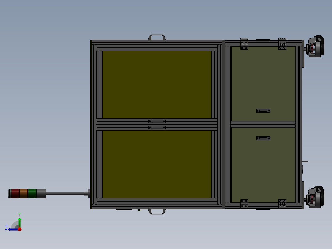 回流输出机器右视图