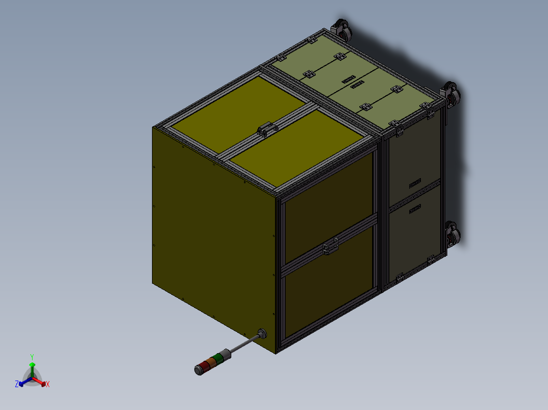 回流输出机器正等轴测图