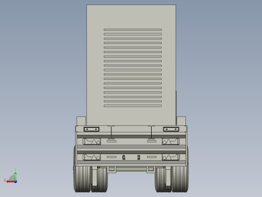 平床拖车单轴后视缩略图