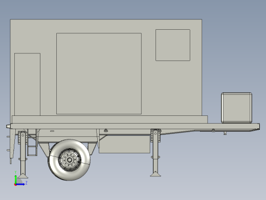 平床拖车单轴左视缩略图