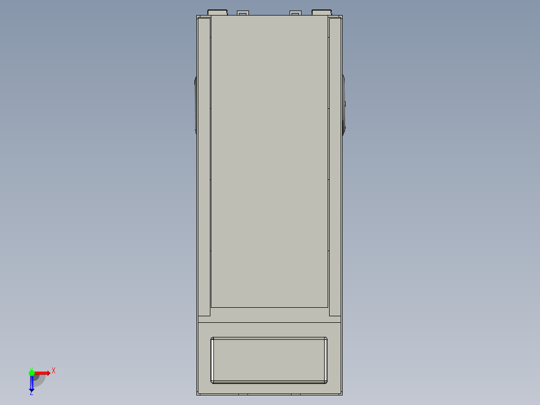 平床拖车单轴俯视图