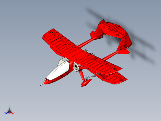 Oracle Challenger 2-2-1双翼飞机3D图纸 step格式