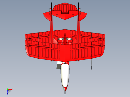 Oracle Challenger 2-2-1双翼飞机3D图纸 step格式俯视缩略图